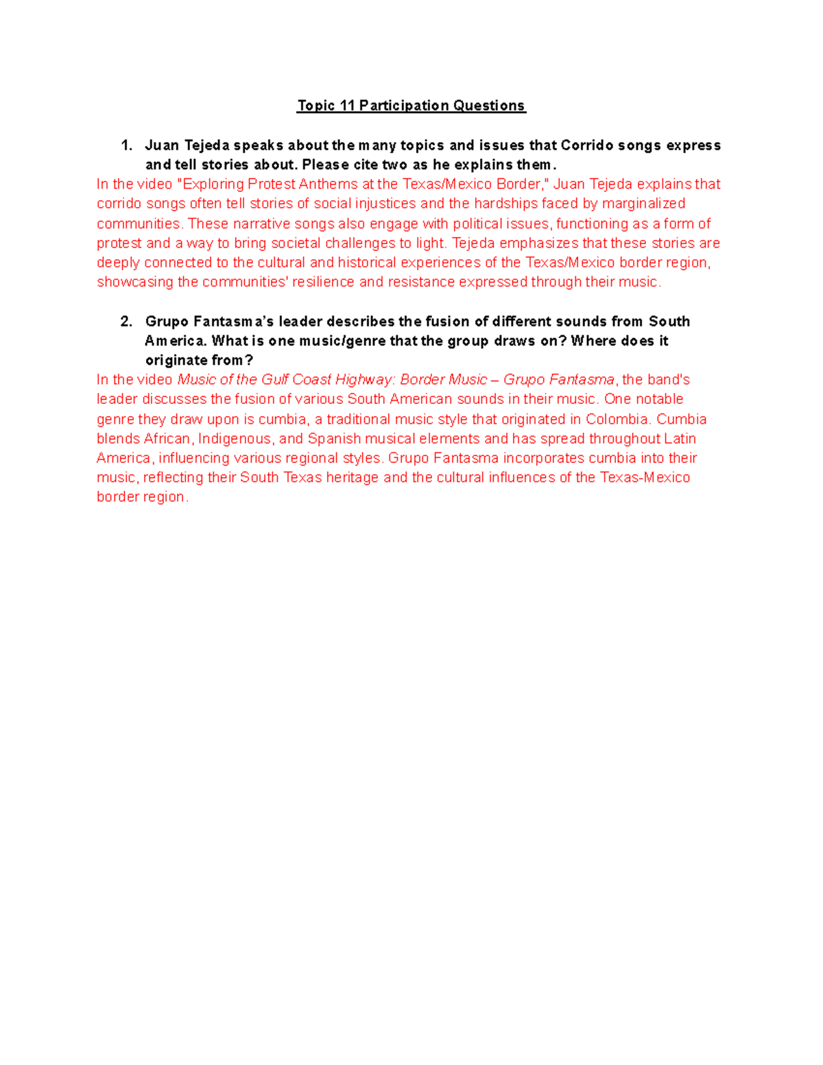 Topic 11 Participation Questions - Topic 11 Participation Questions ...