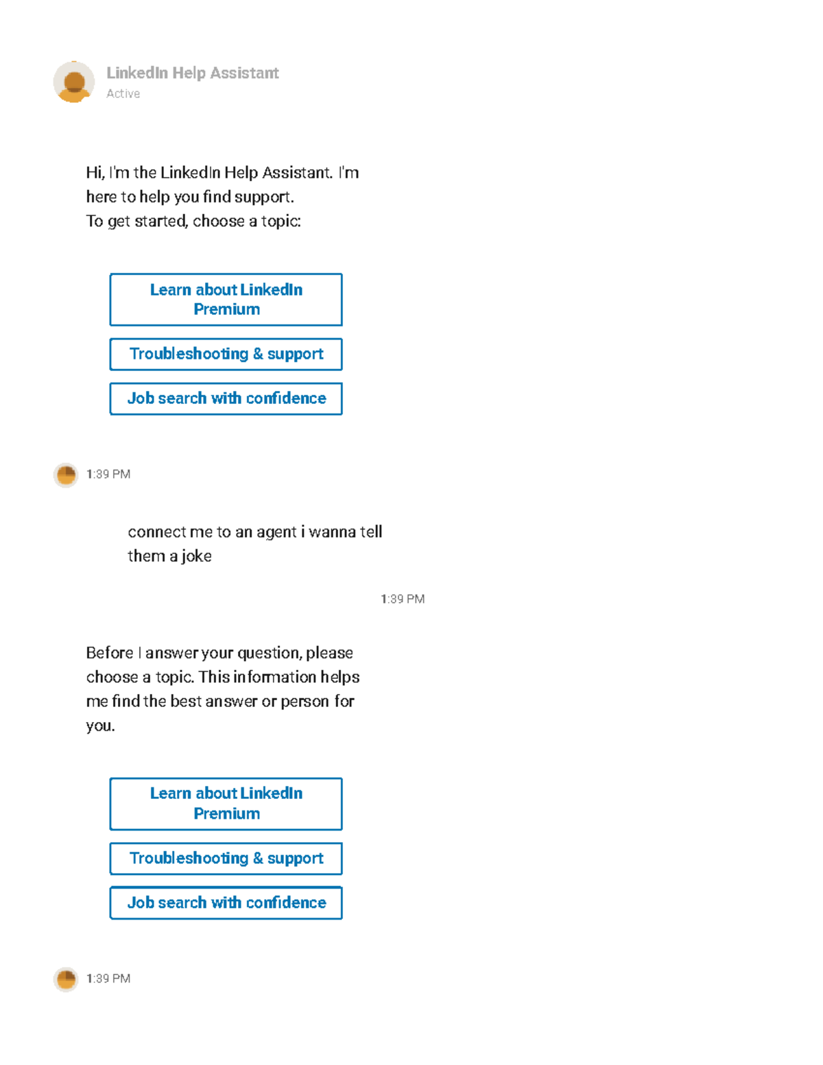 Chat-on-linkedin - I want to unlock premium - LinkedIn Help Assistant ...