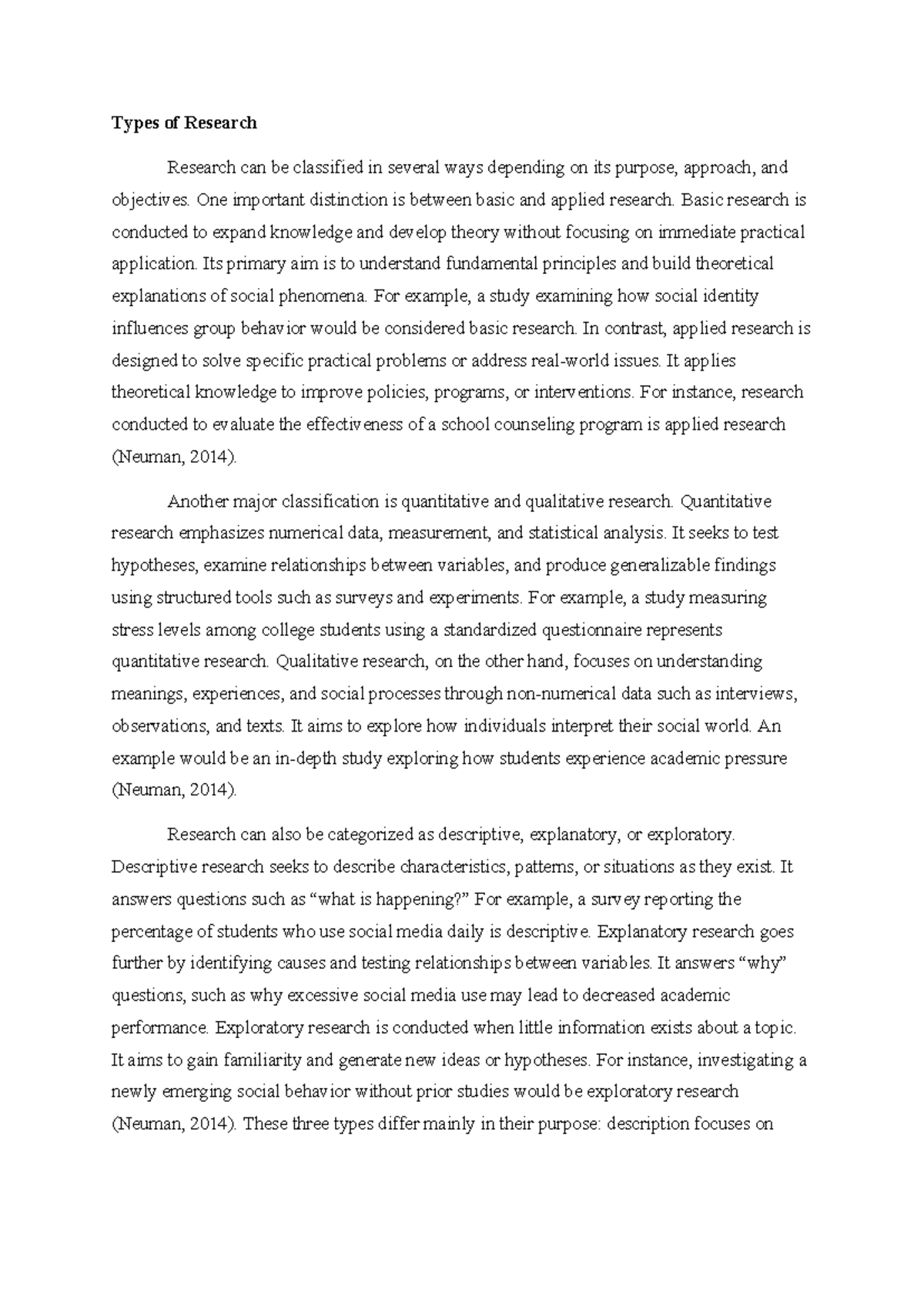 Psychologi - Types of Research: Basic, Applied, Quantitative ...