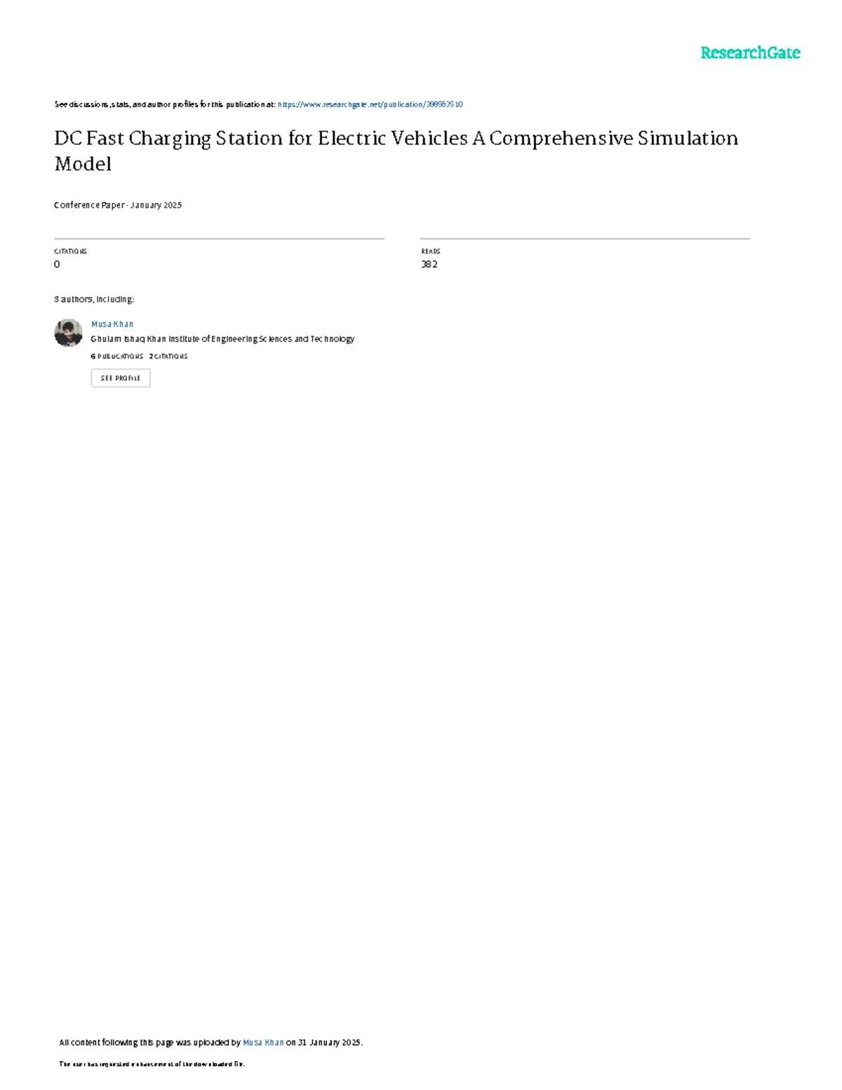 DC Fast Charging Station for EVs: A Comprehensive Simulation Model ...