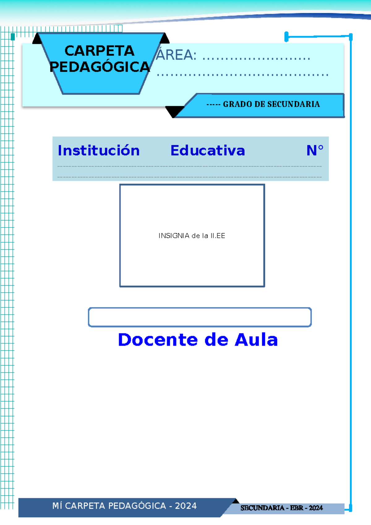 MÍ CARPETA PEDAGÓGICA 2024 SECUNDARIA EBR: Educación de Calidad y Compromiso - Document Preview