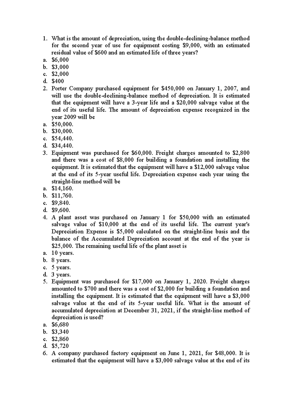 Chap 10 FA - MCQs to practice chapter 10 - What is the amount of ...