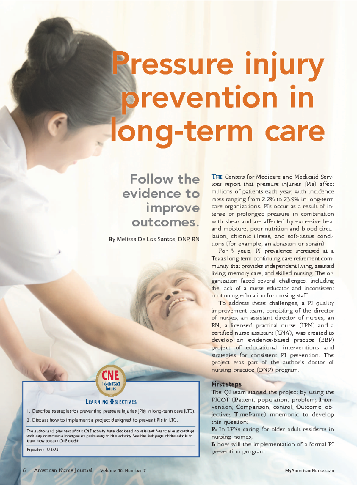 DNP Project: Evidence-Based Strategies for Pressure Injury Prevention ...