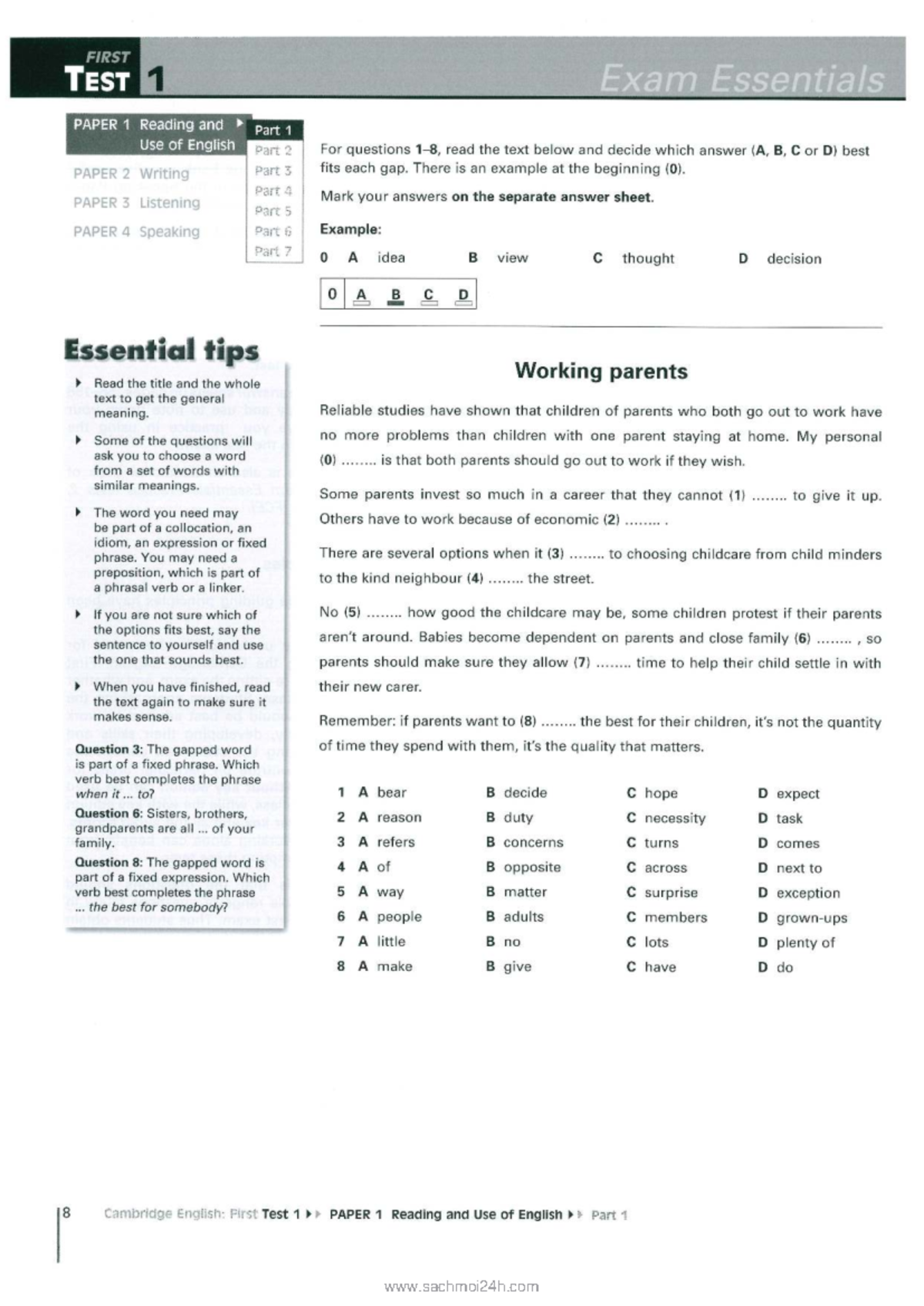 FCE Exam Essentials: Reading, Writing, Listening & Speaking Tips - Studocu