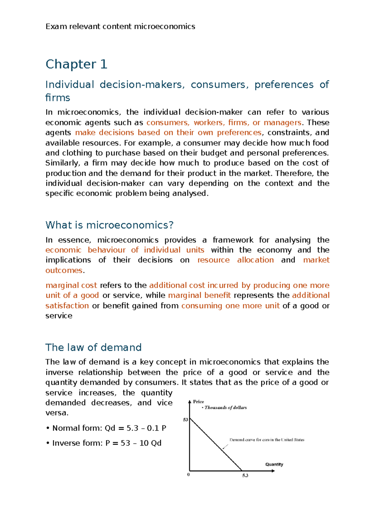 Microeconomics ME: Key Concepts and Exam Preparation Notes - Studocu