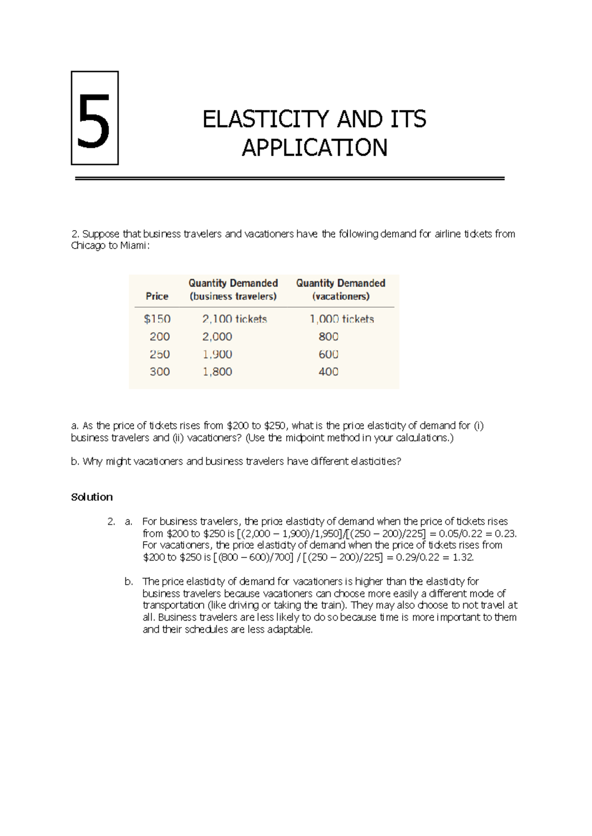 ECON 101: Price Elasticity of Demand - Exam Solutions and Analysis ...