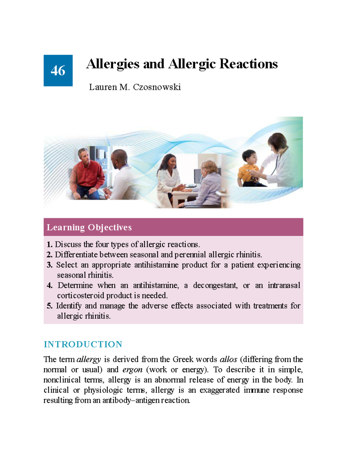 Compilation of Allergic Rhinitis Management Strategies (PHAR 101) - Studocu