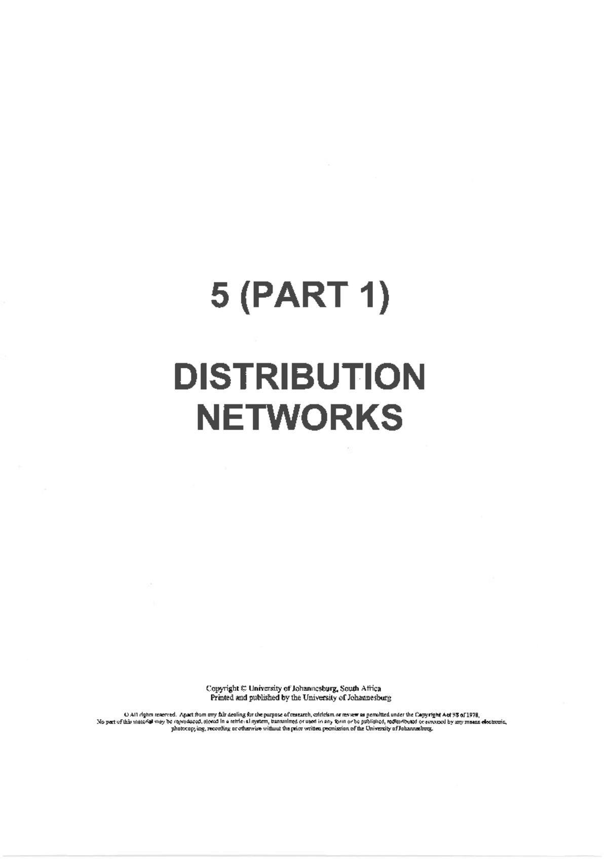 Chapter 5: Designing Distribution Networks and Online Sales - Studocu