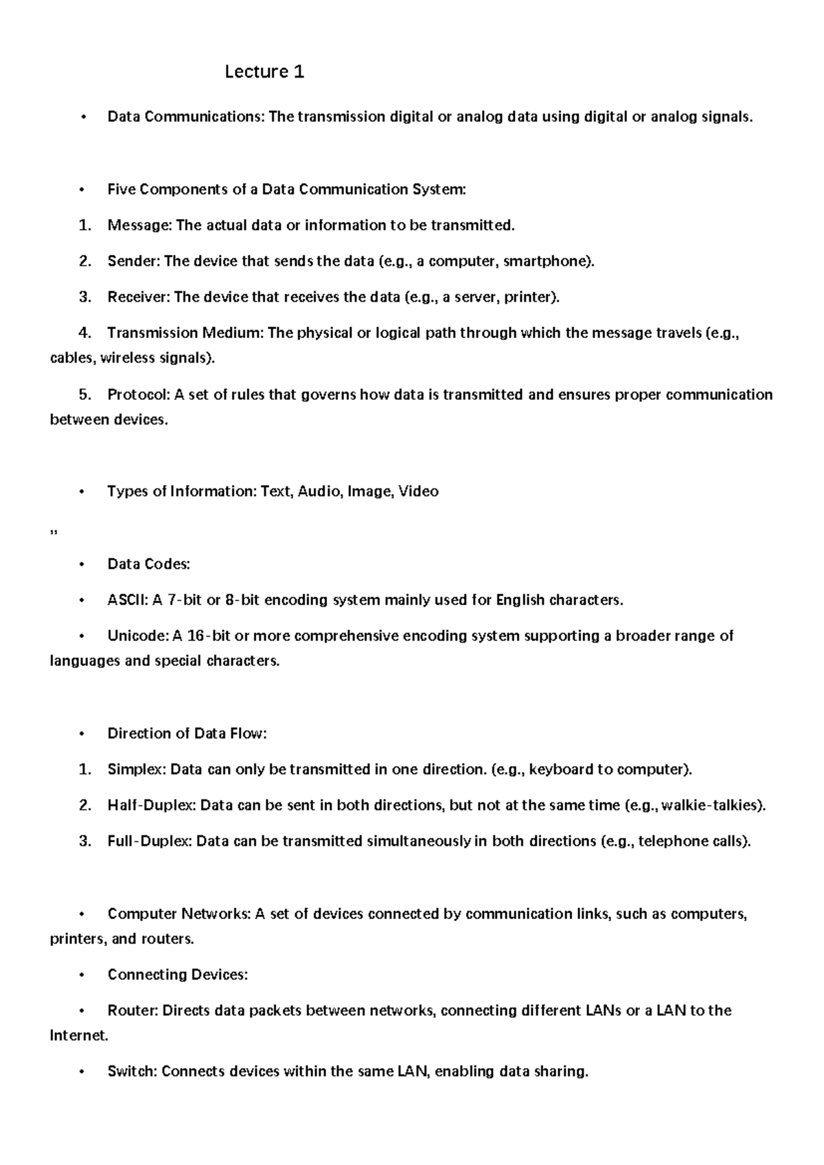 TUI44 Data Communication: Key Concepts and Transmission Media Lecture ...