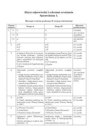 Sprawdzian Historia I Wojna Swiatowa Iii Gimnazjum www.studocu.com