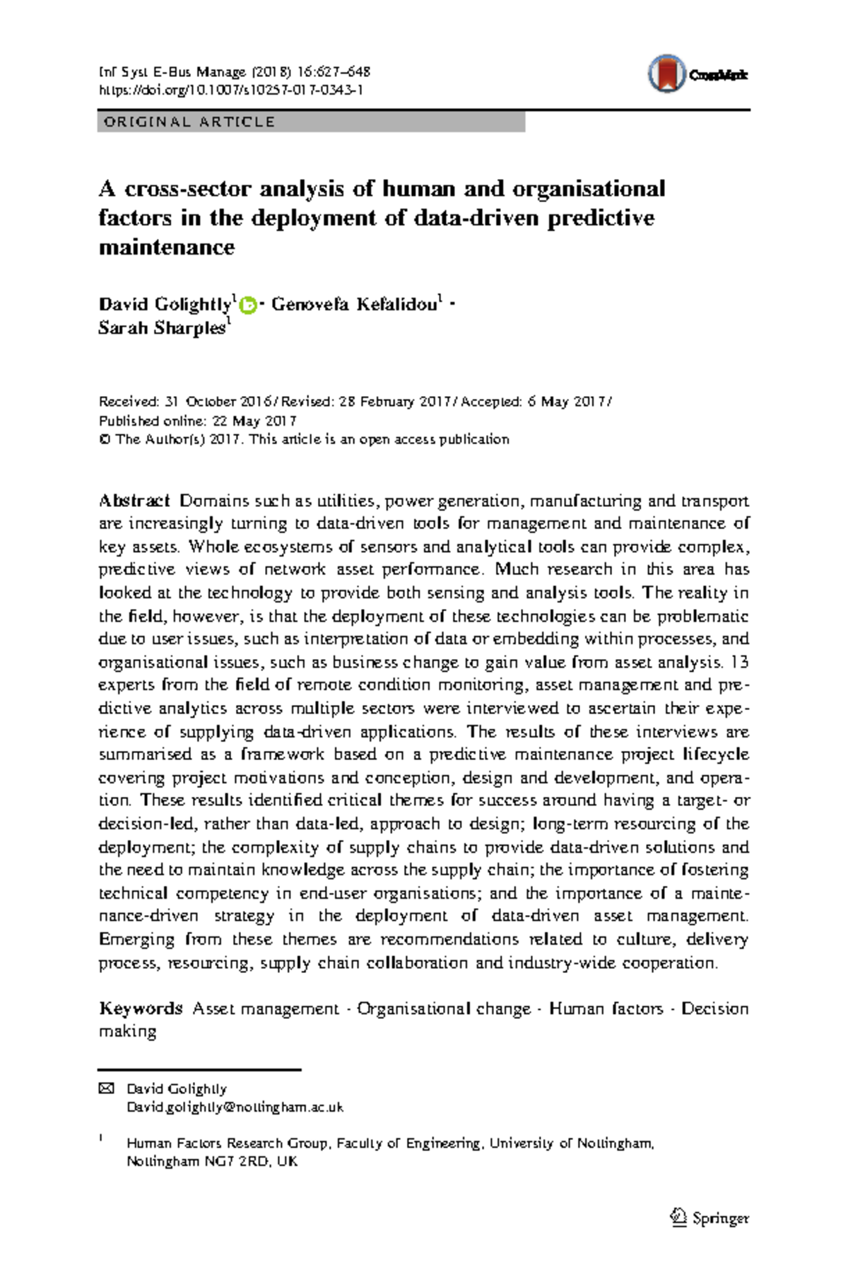 S10257 017 0343 1 - Human & Organizational Factors in Predictive ...