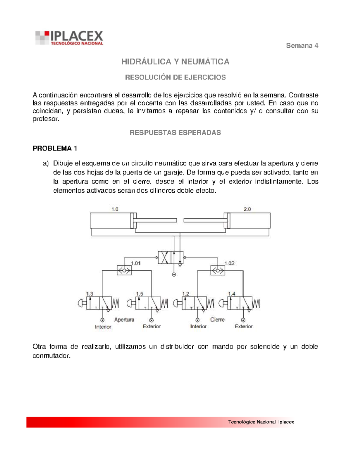 Semana 4 - Ejercicios de Hidráulica y Neumática - R 4 Respuestas Guía - Document Preview