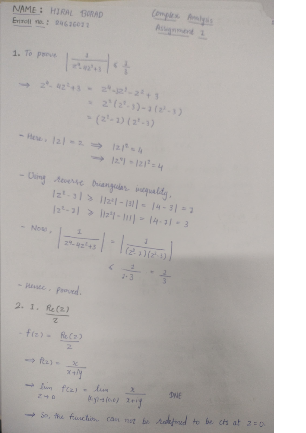 Complex analysis assignment 1 - (b) a tt = ~ oV - a~ O ·o lJ{x, J ...