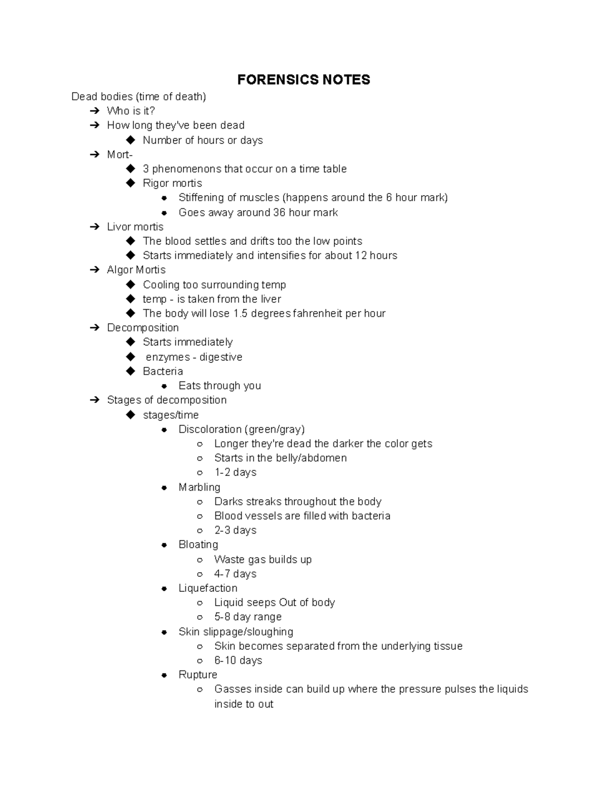 Forensics Notes: Key Concepts and Terminology Overview - Studocu