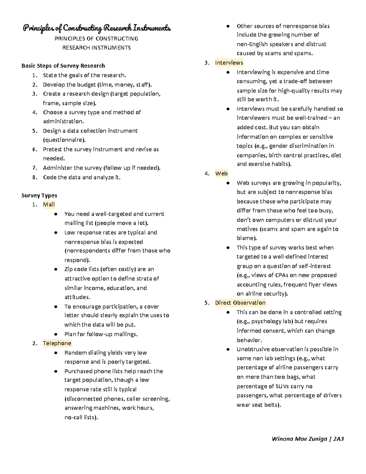 STAT- Module-23: Principles of Constructing Research Instruments - Studocu