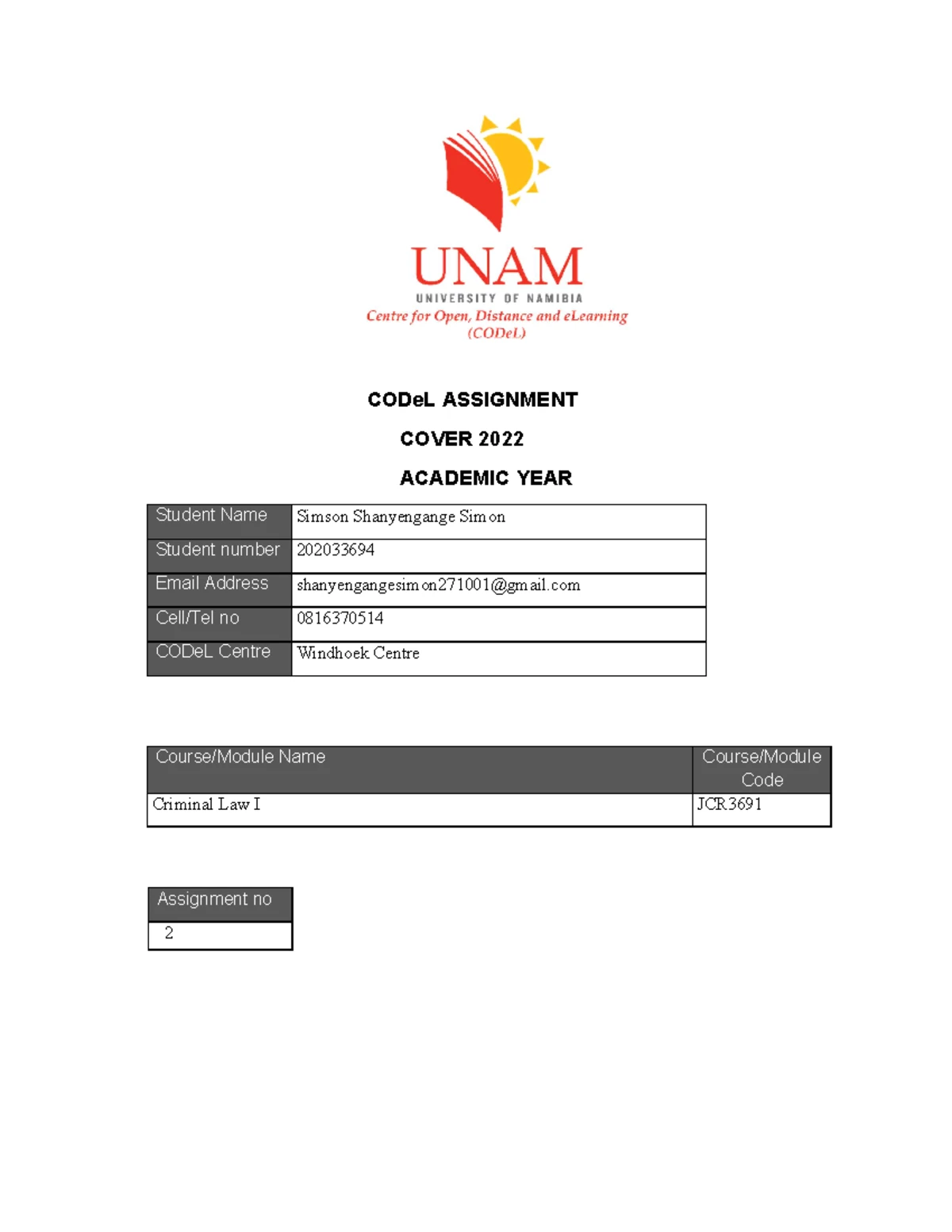 Criminal Law 2 (L3502BC) Assignment 2: Child Exploitation & Indecent ...