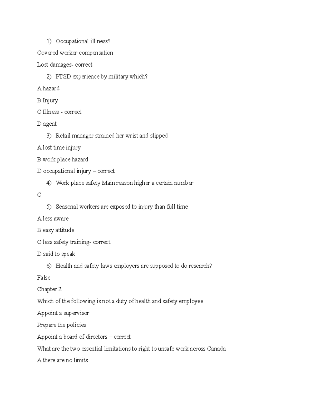Occupational Safety Midterm Exam Notes (Code: OCC123) - Studocu