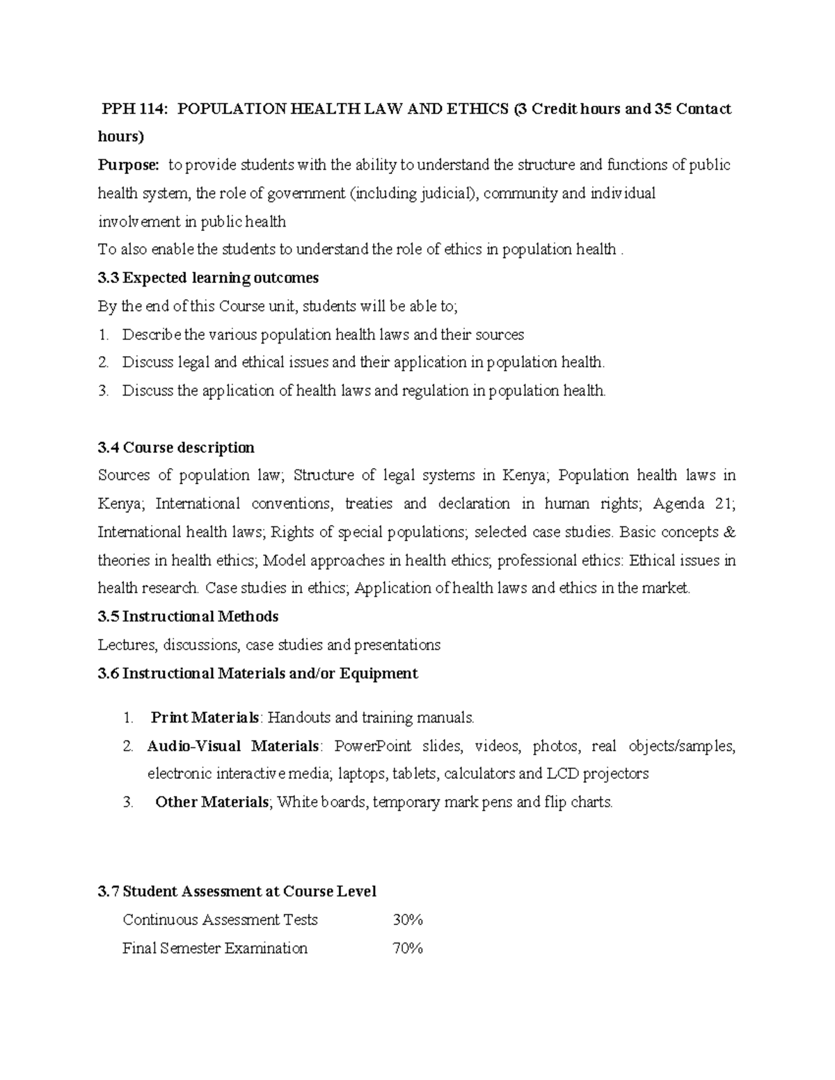 PPH 114: Course Outline on Population Health Law and Ethics (2025 ...