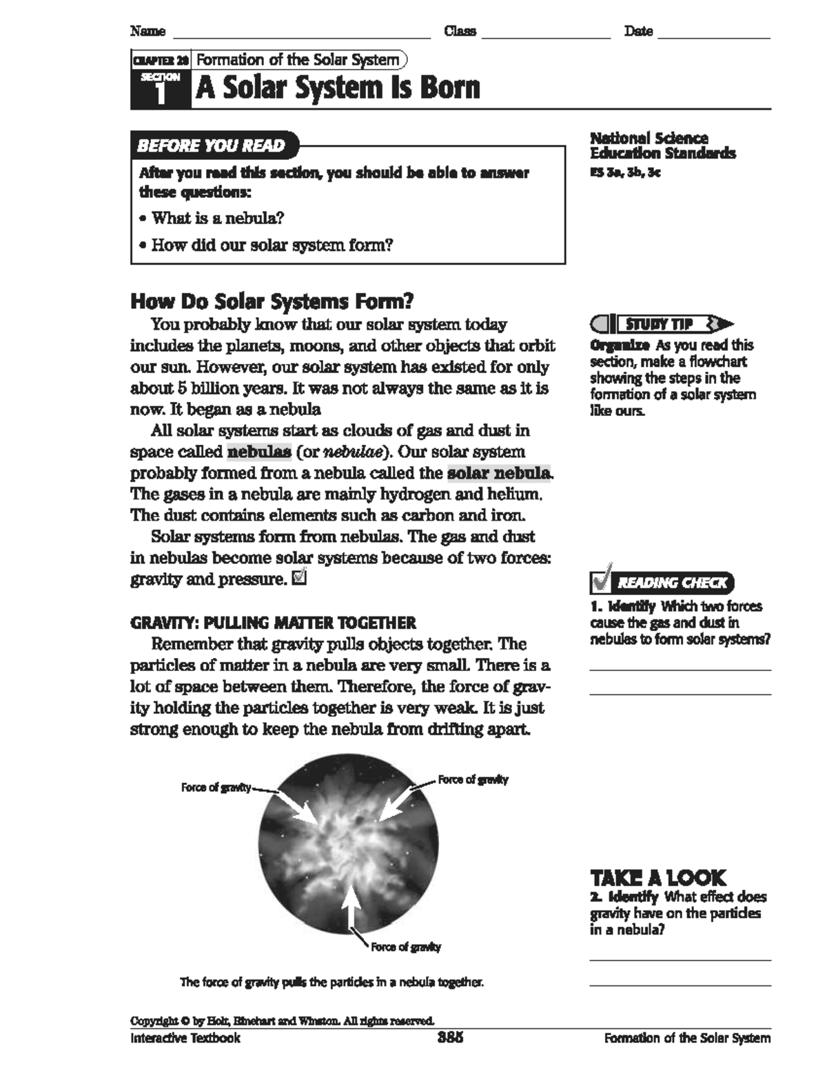 Earth Science (ES) Study Guide: Chapter 20 - Formation of the Solar ...