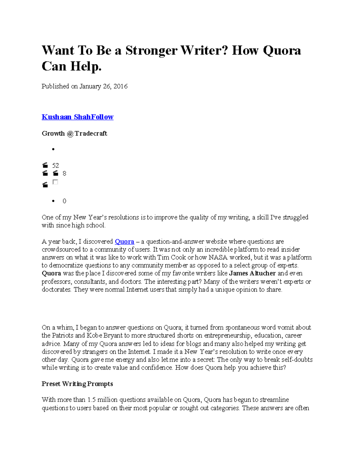 Improving Your Writing Skills: How Quora Can Help You - Studocu