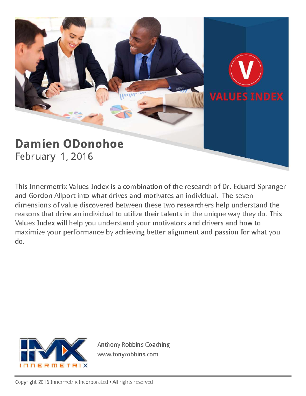 Values Index Analysis: Understanding Your Motivators and Drivers - Studocu