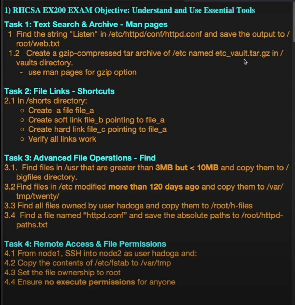 RHCSA EX200 Final Exam: Essential Tools & Shell Scripts Practice - Studocu