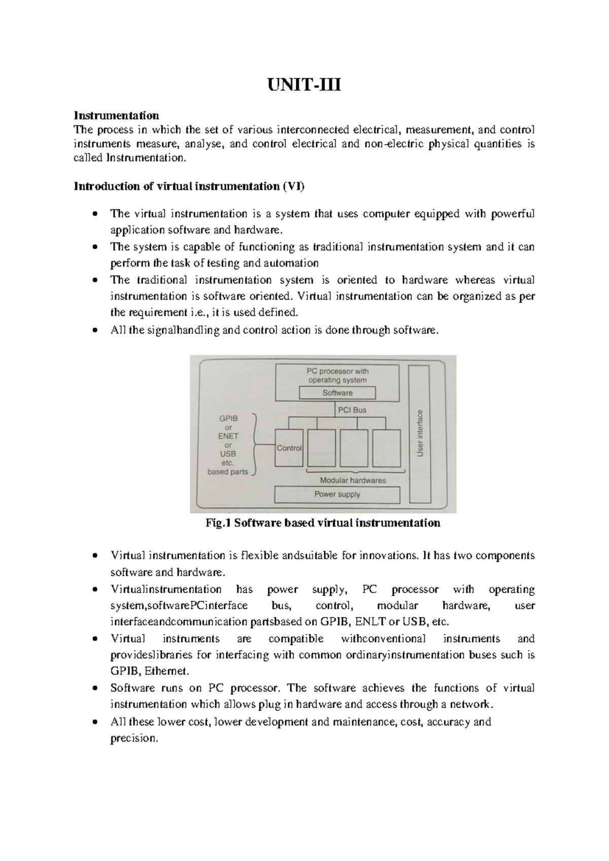 UNIT I - Sensor and Transducer Notes (ENG 101) - Studocu
