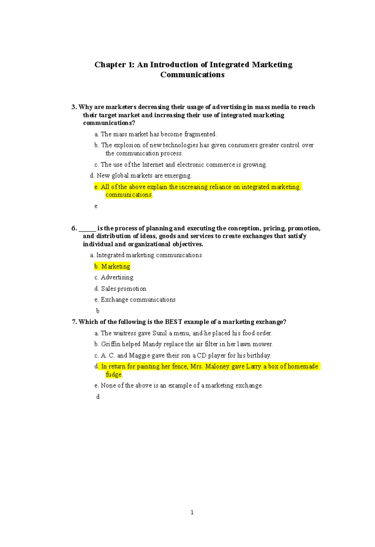 Chapter 1 - tbs - Chapter 1: An Introduction of Integrated Marketing ...