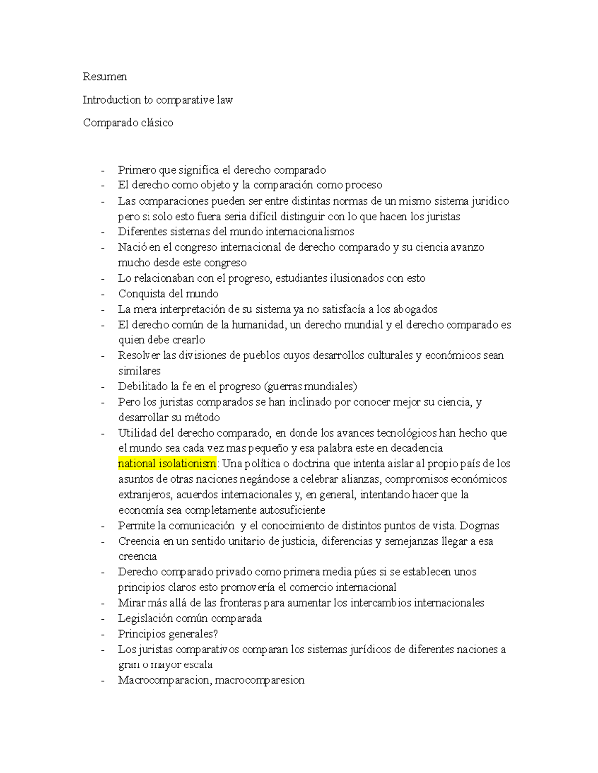 Resumen - Resumen Introduction to comparative law Comparado clásico ...