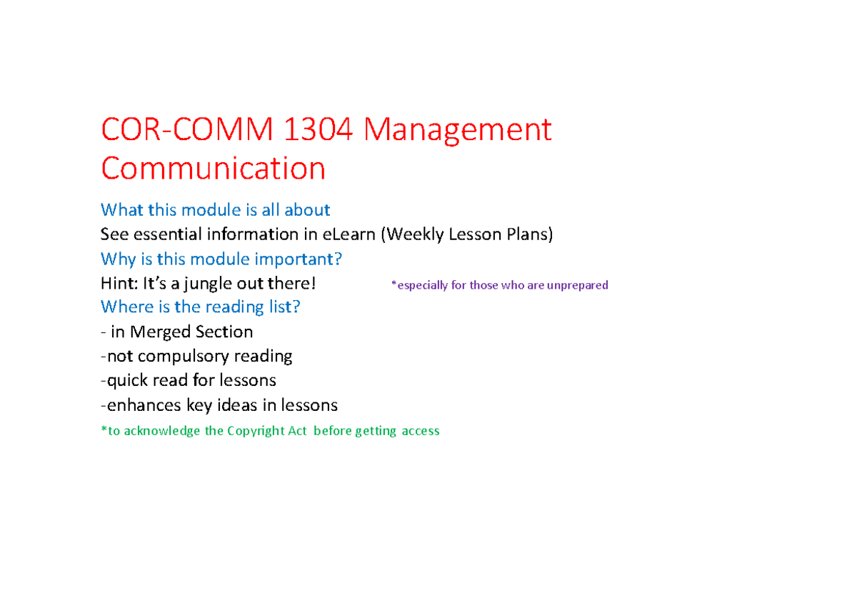 15Aug2022 Students MC Session 1 - COR-COMM 1304 Management ...