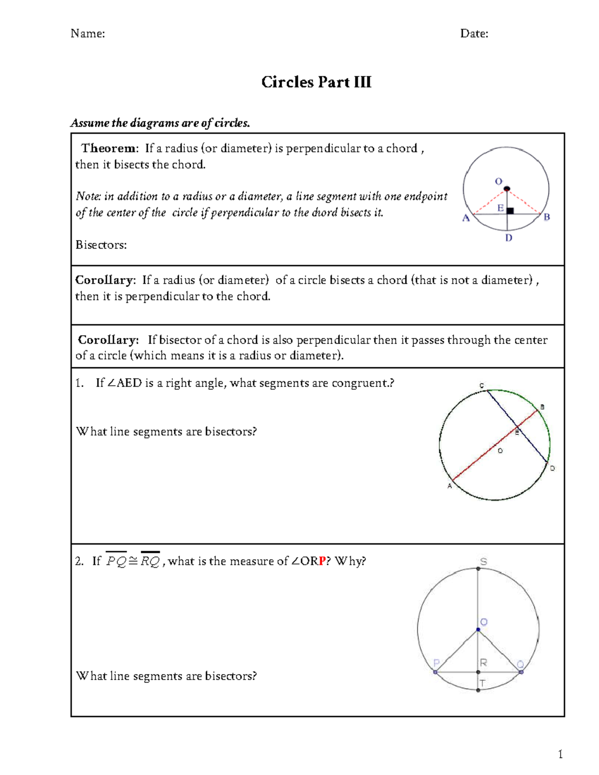 Geometry Theorems and Problems: Circles Part III Analysis - Circles ...