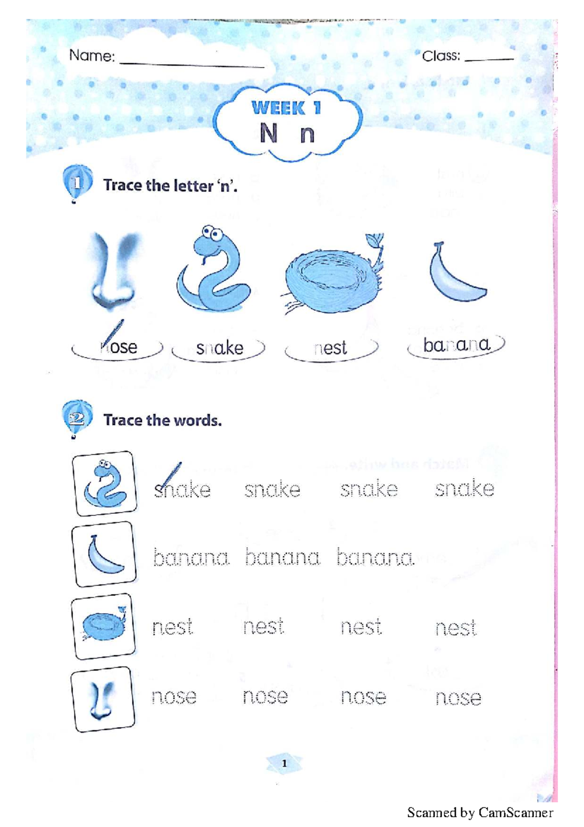 WEEKLY EXERCISES E2: Tracing Letters and Words Activities - Studocu