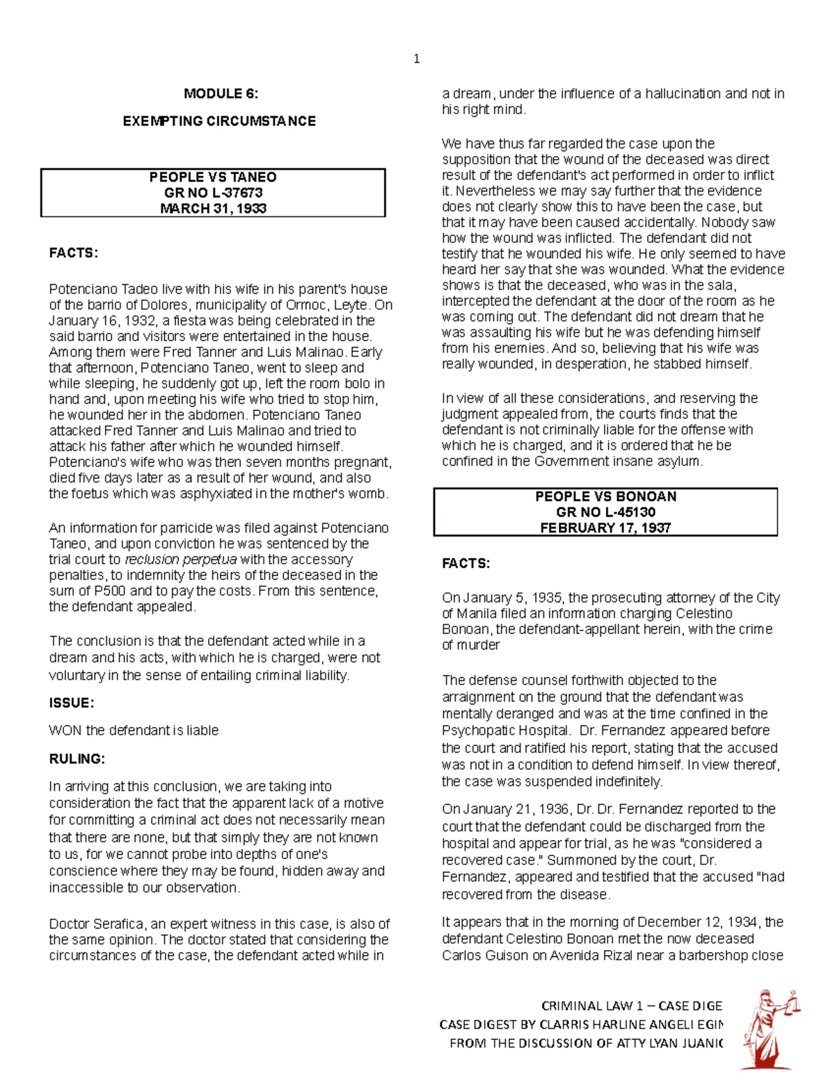 327970077 Ivler v. San Pedro Case Digest Analysis and Ruling - Studocu