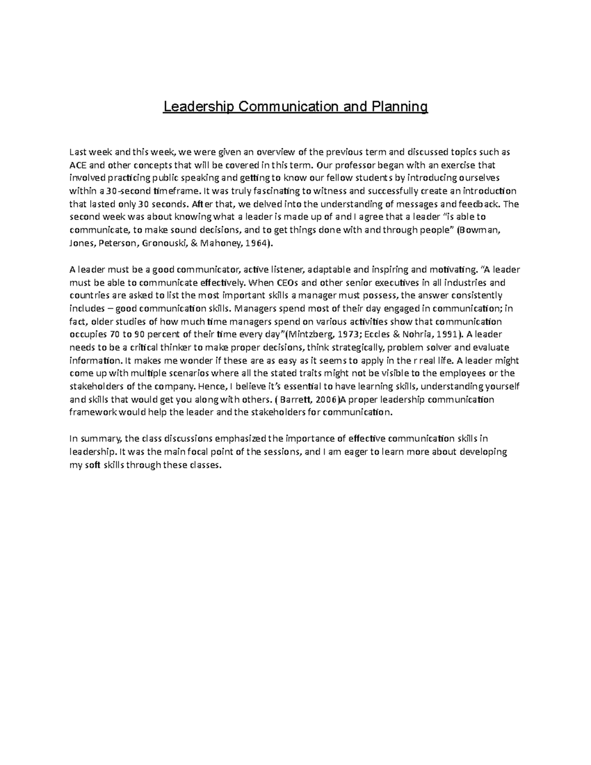 Leadership Communication Insights - Journal Entry, 2nd June - Studocu