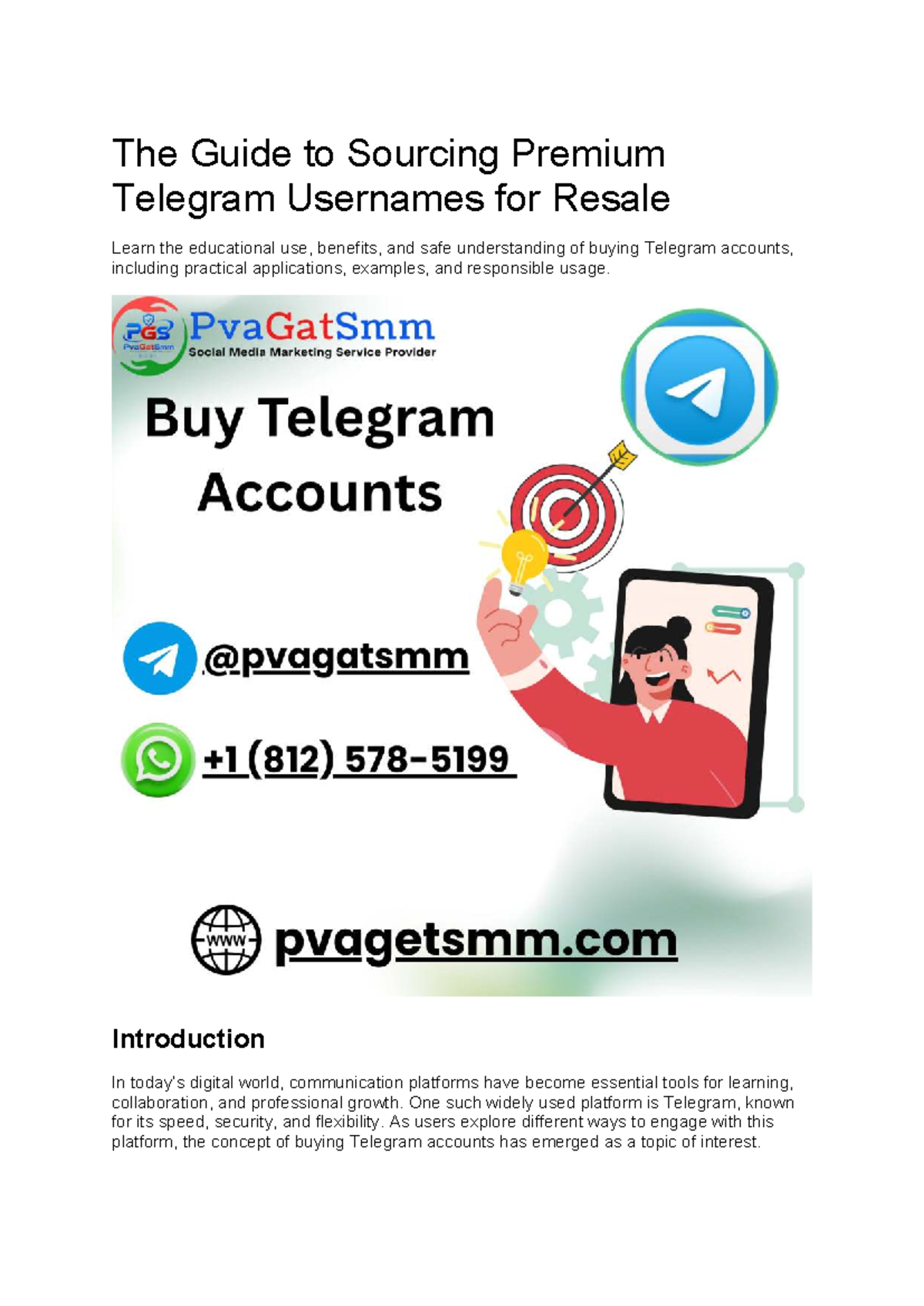 Educational Guide to Responsible Telegram Account Management - Studocu