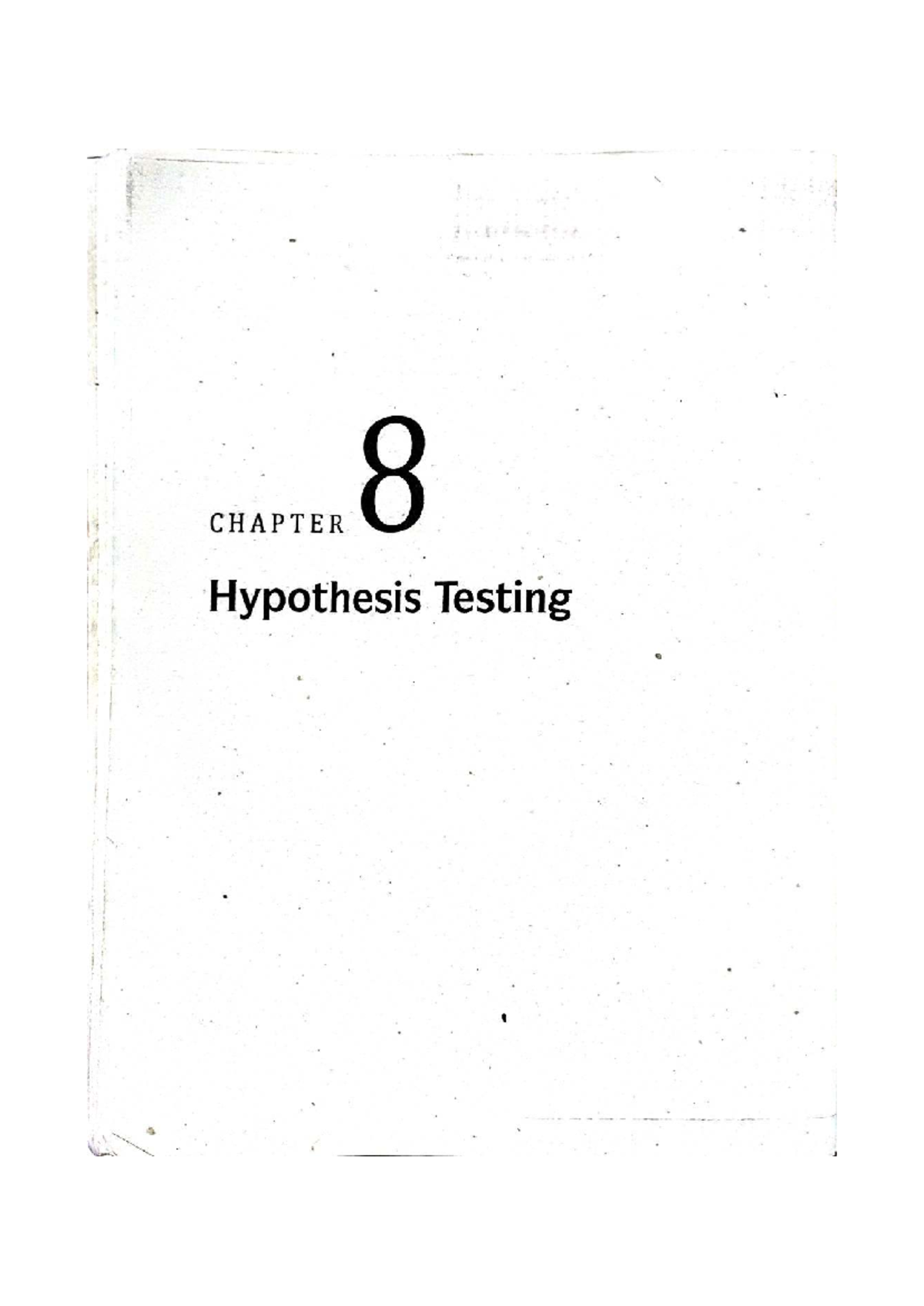 Chapter- 8 - Homework - 8 CHAPTER Hypothesis Testing chapter08 to ...