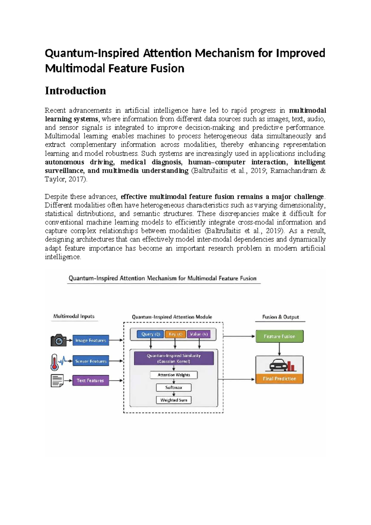 Attention Mechanism for Multimodal Feature Fusion: A Quantum Approach ...