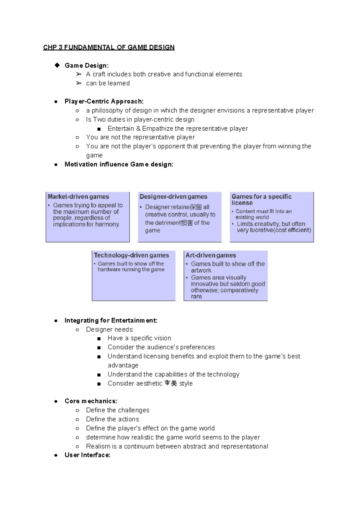 Chapter 3: Fundamentals of Game Design - Key Insights and Concepts ...