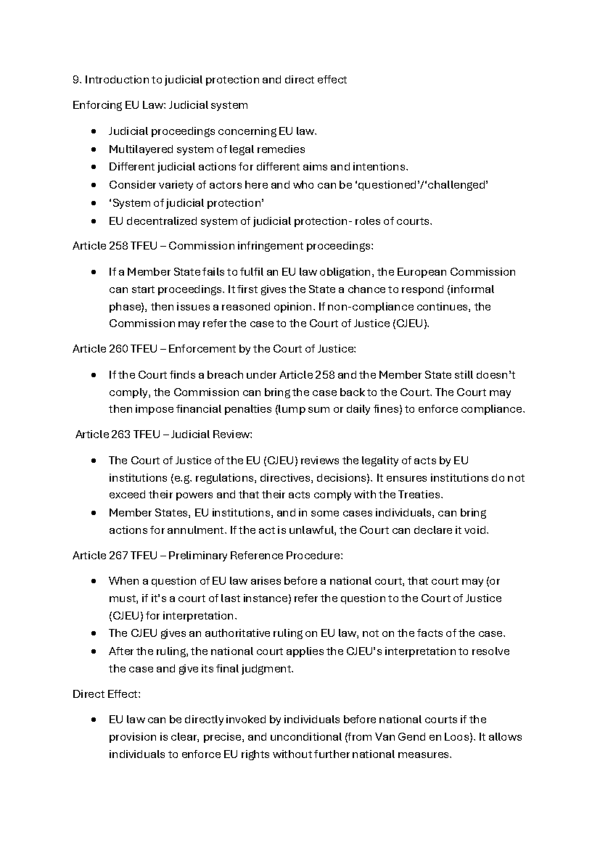 9. Judicial Protection and Direct Effect in EU Law: Key Mechanisms ...
