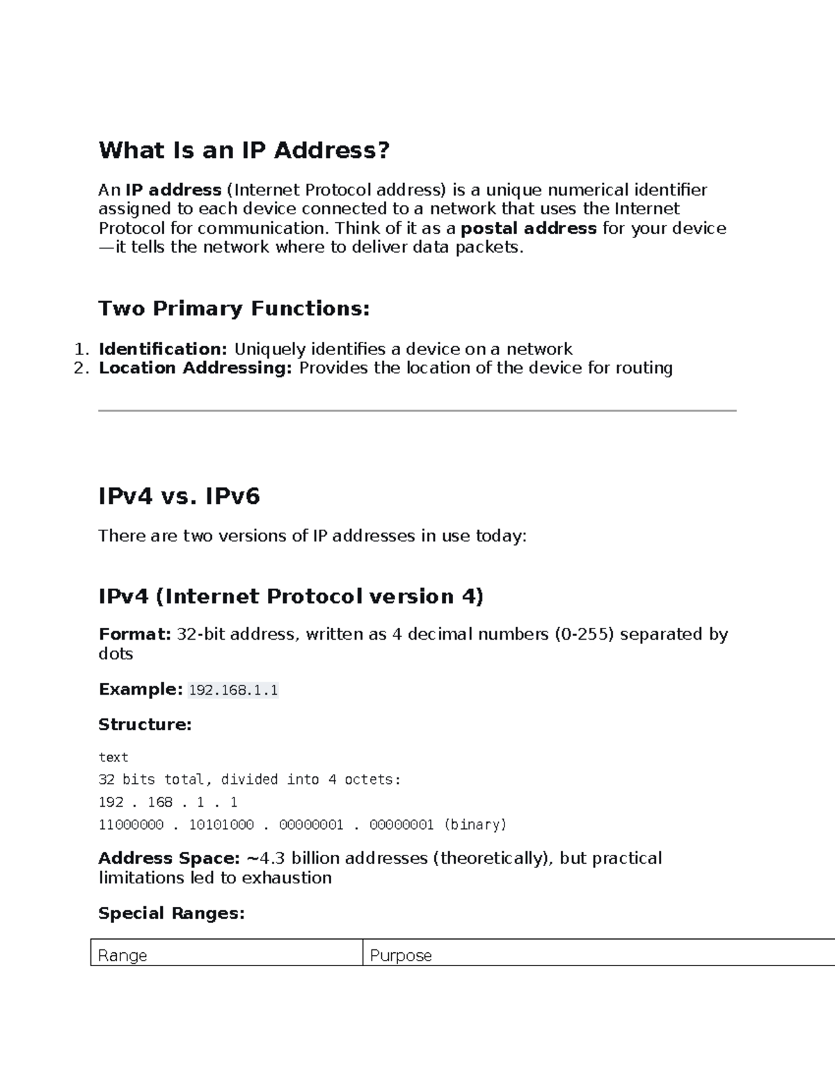 IP Addressing: Understanding IPv4 and IPv6 Fundamentals - Studocu