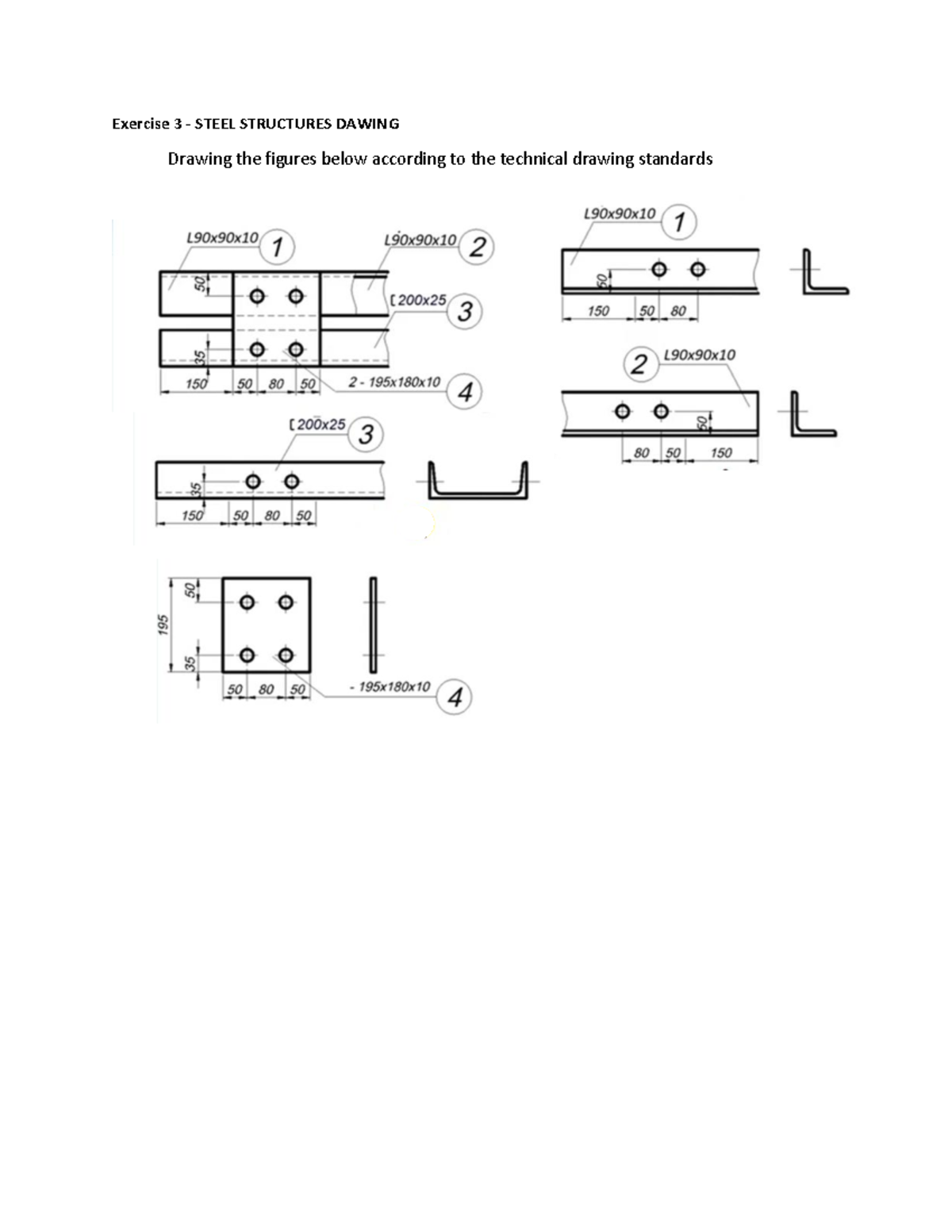 Drawing Assignment 3 - homework - kỹ thuật xây dựng - Exercise 3 ...
