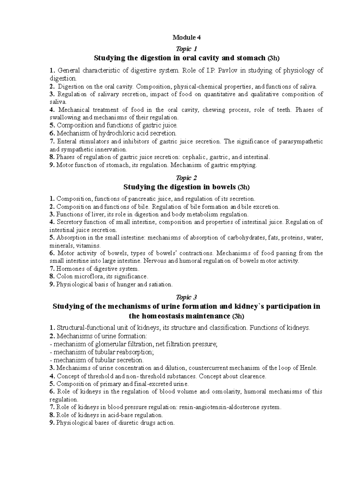 Kidneys - Digestive & Urinary System Study Questions (Module 4) - Studocu
