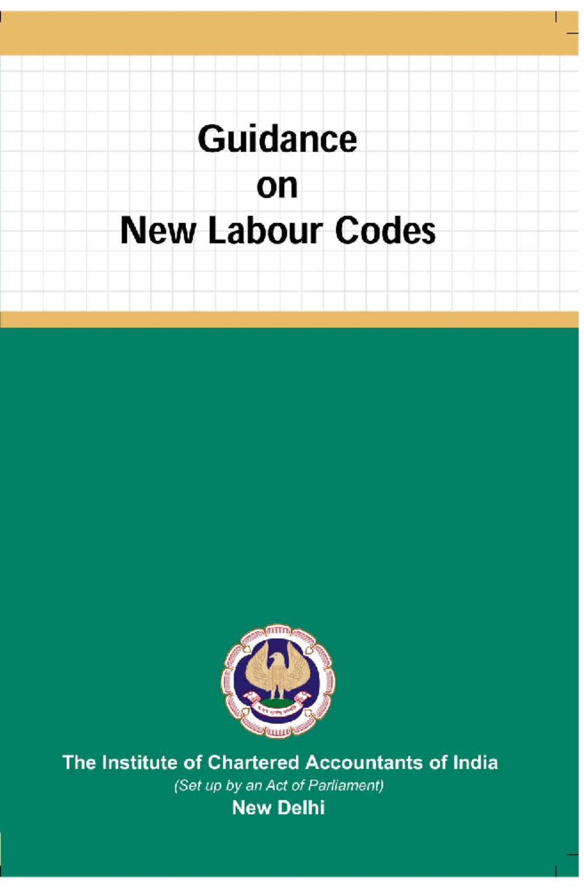 Guidance on New Labour Codes: Key Audit Considerations for ICAI Members ...