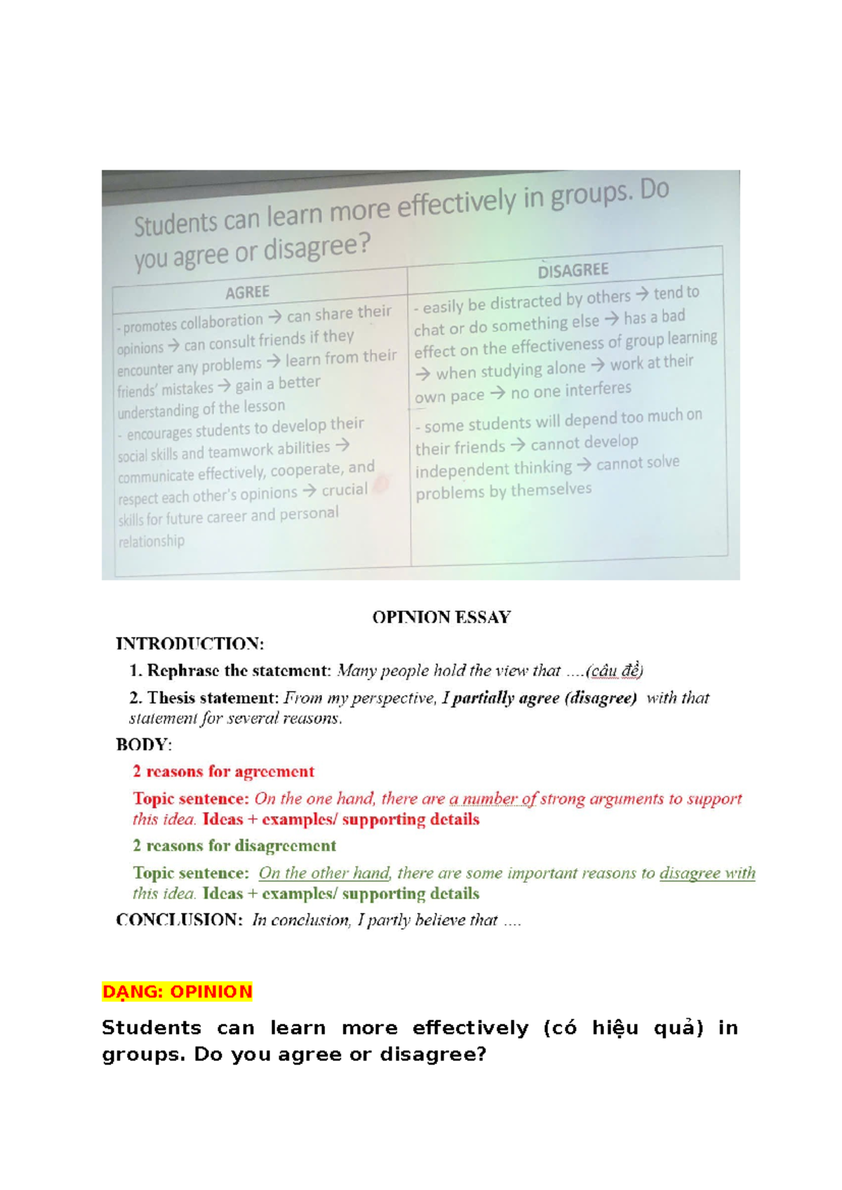 AV5 - Các Dạng Essay Opinion và Những Vấn Đề Xã Hội trong Writing - Studocu