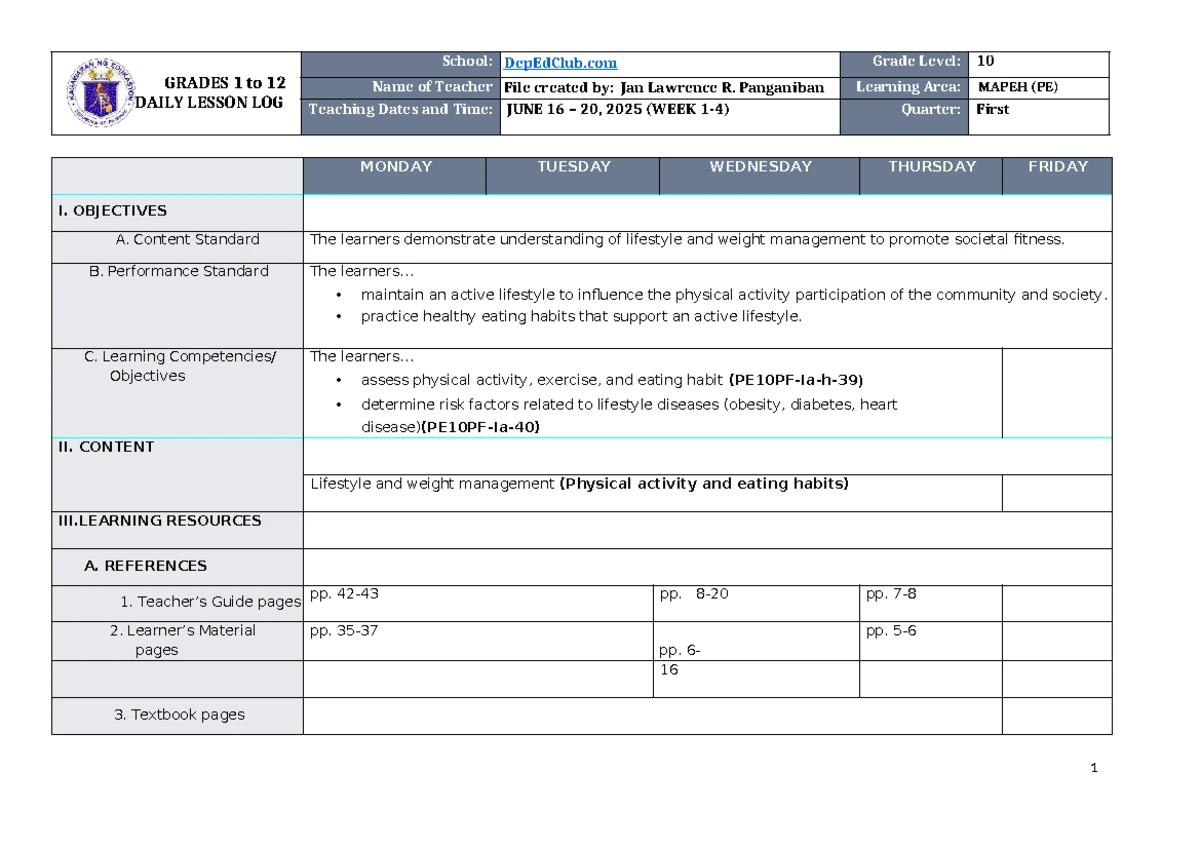 1st LAC Session Minutes - RPMS-PPST, October 6, 2023 - Studocu