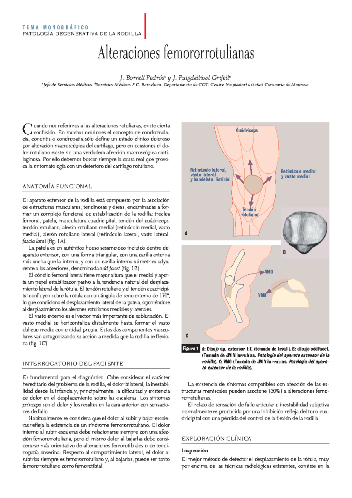 Alteraciones Femororrotulianas En Patolog a Degenerativa De La Rodilla 