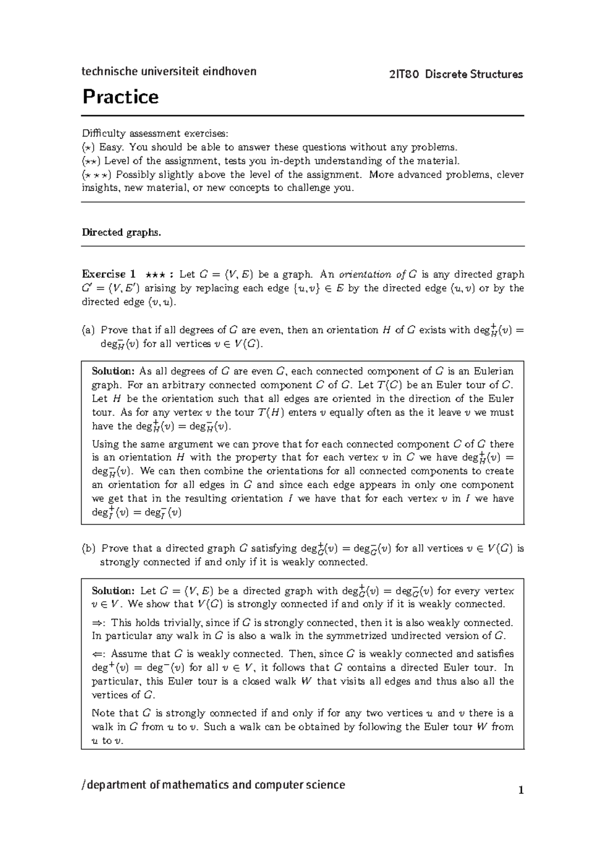 2IT80 Discrete Structures 2022-23: Solutions for Practice P4 Exercises ...