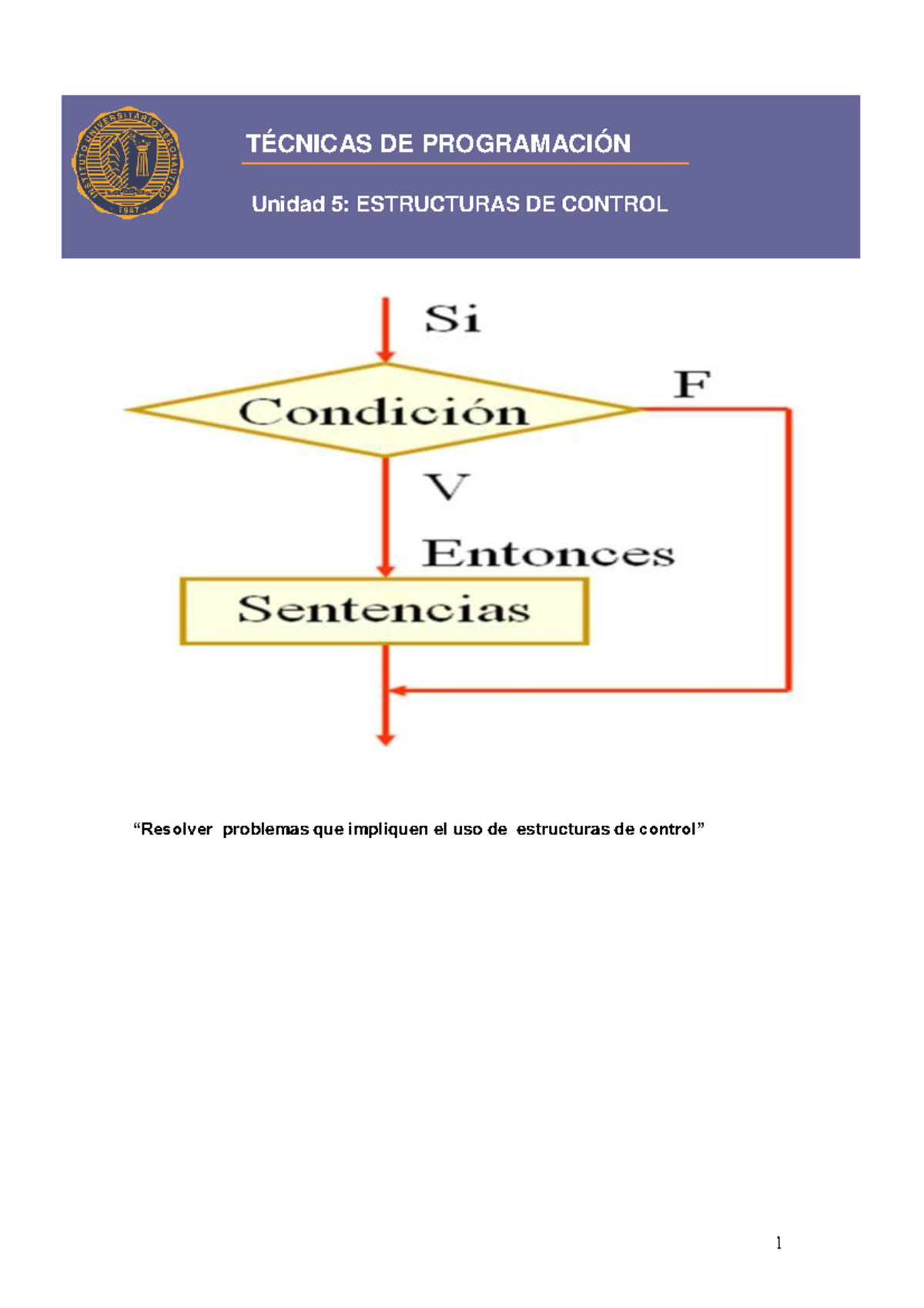 TÉCNICAS DE PROGRAMACIÓN - Unidad 5: Algoritmos y Estructuras de ...