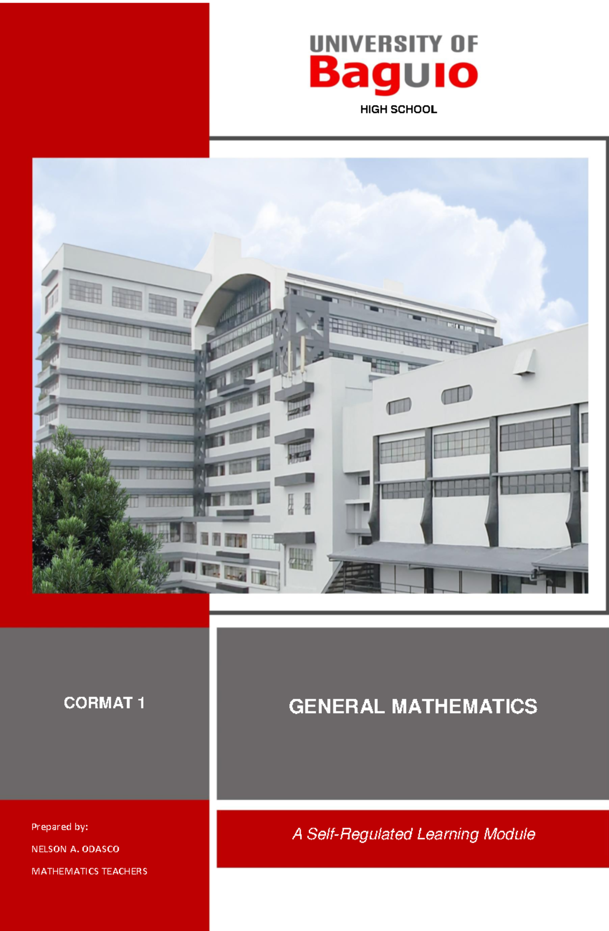 CORMAT-1 General Mathematics 2nd Grading Module 2022-2023 - Studocu