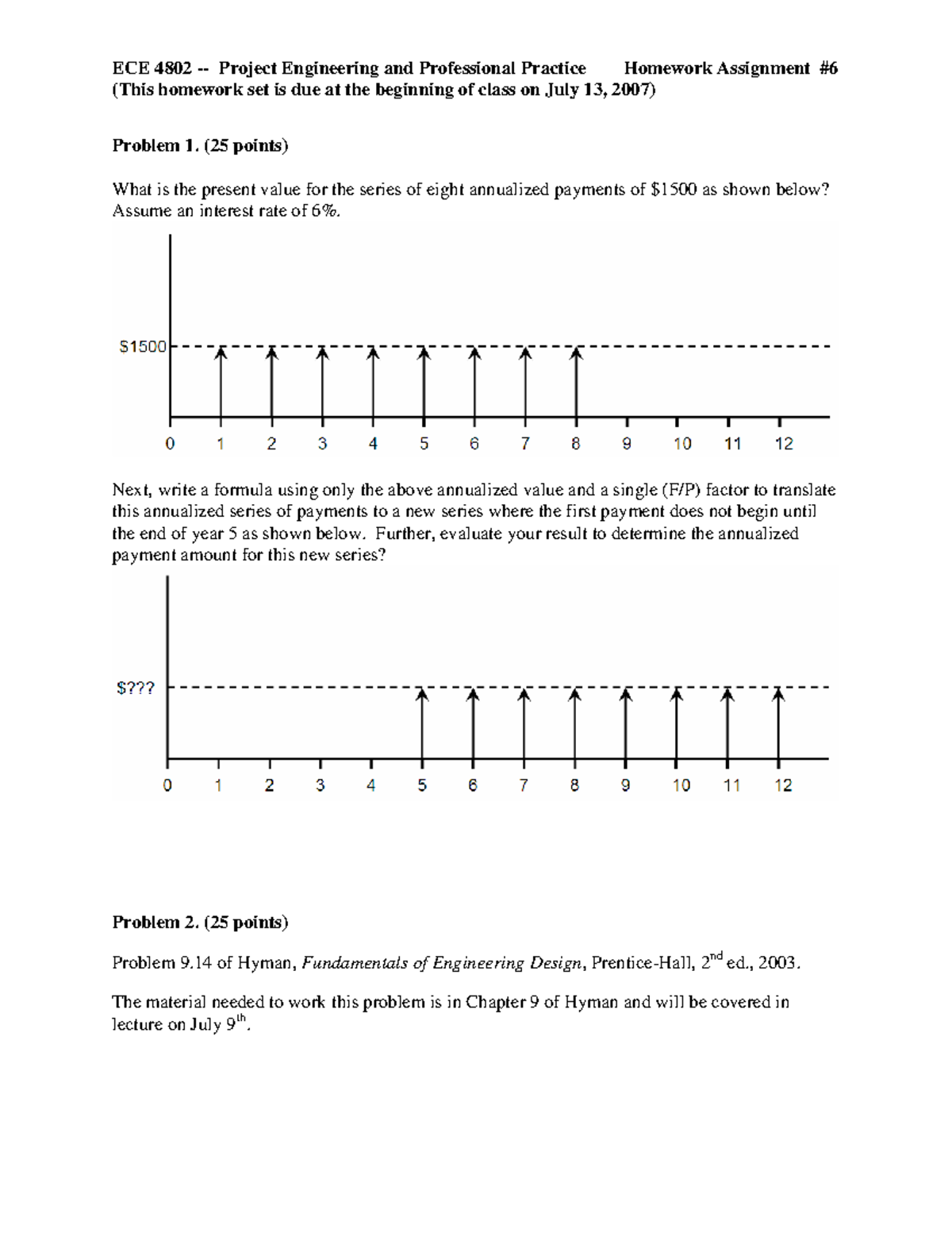 Hw 6 - Exam Practice - ECE 4802 - Project Engineering and Professional ...
